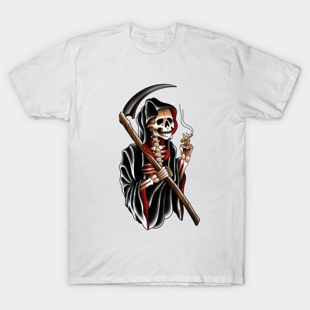 Traditional tattoo grim reaper T-Shirt by Smurnov